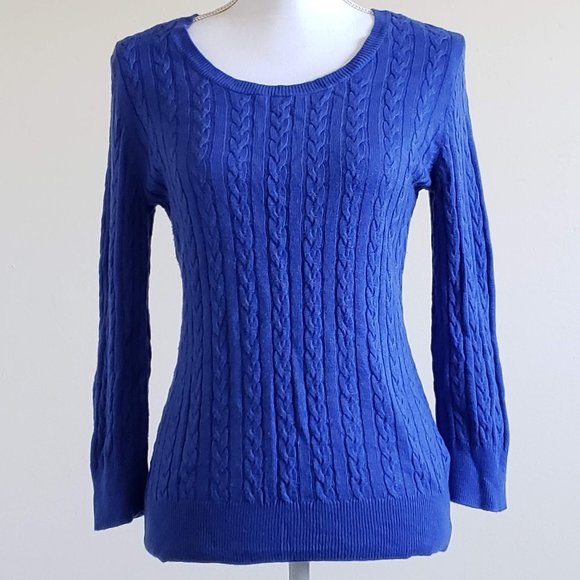 H&M Sweaters - H&M Basics  Cable Knit Sweater Royal Blue Small